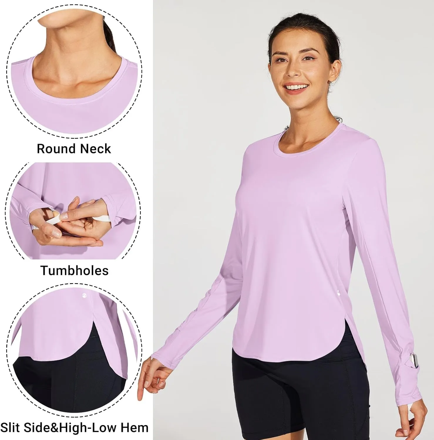 UPF 50  SPF Long concentrate intermittently Sleeve Hiking Lightweight Quick Dry UV Protection Outdoor Willit Women's Sun Shirts 