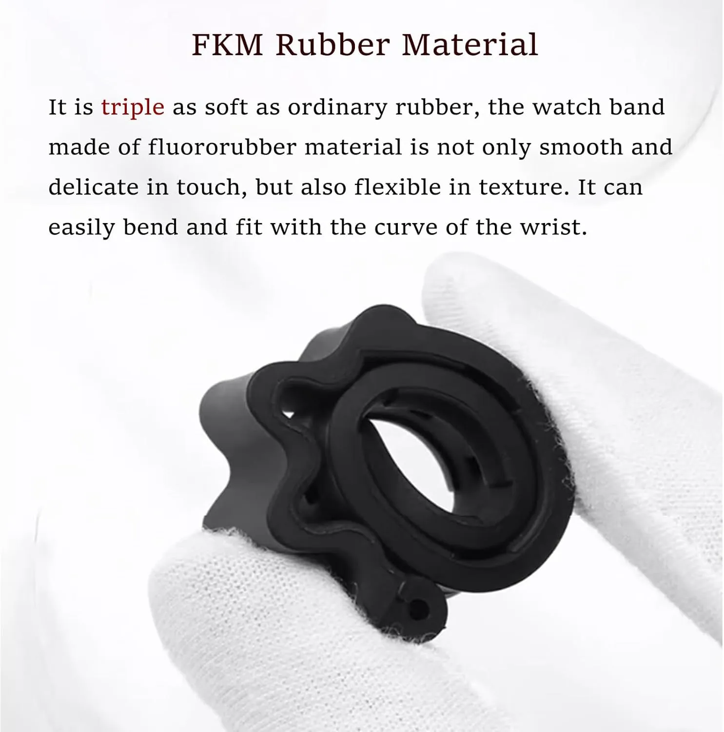 Ventilated Quick Release Universal Sporty Diving Soft Durable Fluororubber Watch Strap 18mm 20mm 22mm 24mm FKM Rubber Replacement Band Strap Men Women FKM Rubber Watch manufacture Bands 