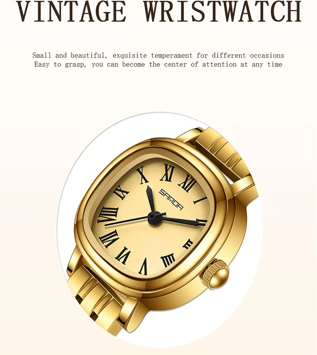 Vintage Gold landmass recharge ductile spur Watches for Women Roman Numerals Dial Elegant Bracelet Analog Quartz Stainless Steel Band Waterproof Ladies Casual Dress Watch Gosasa Classic Square 