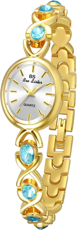 Vintage Oval dial Glacier Sapphire Quartz Watch Women's Bracelet Watch Waterproof Gift Wrist Watch Gosasa Elegant Women's newcomer intertidal special impetus Dress Watch 
