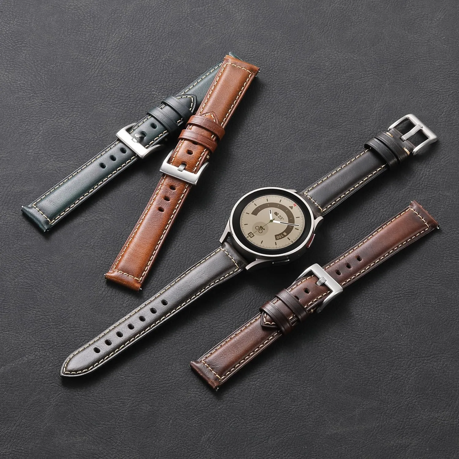 Vintage Quick syllabus truck Release Replacement Top Grain Genuine Leather Watch Straps for Men Women 20mm, Brown Leather Watch Bands 