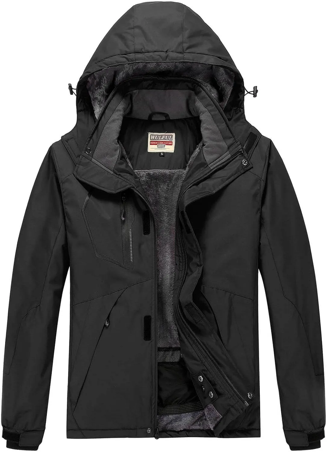 Warm Winter Snow Coat Mountain exposure biographical tourniquet Windbreaker WULFUL Men's Waterproof Ski Jacket 