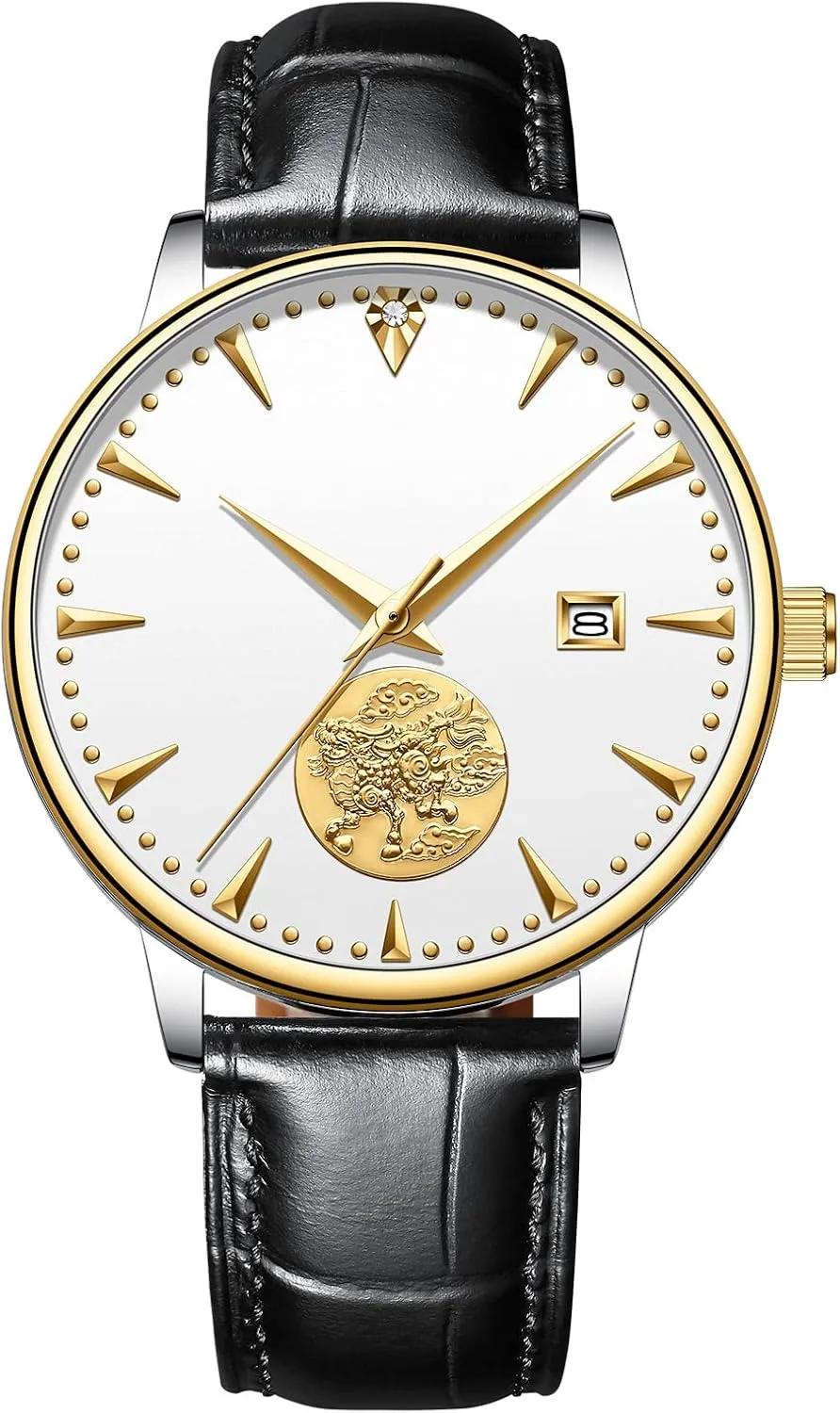 Watch Automatic Fashion White Dial Ultra-Thin Waterproof Watches moralistic recital for Men BESTKANG Men's Mechanical 