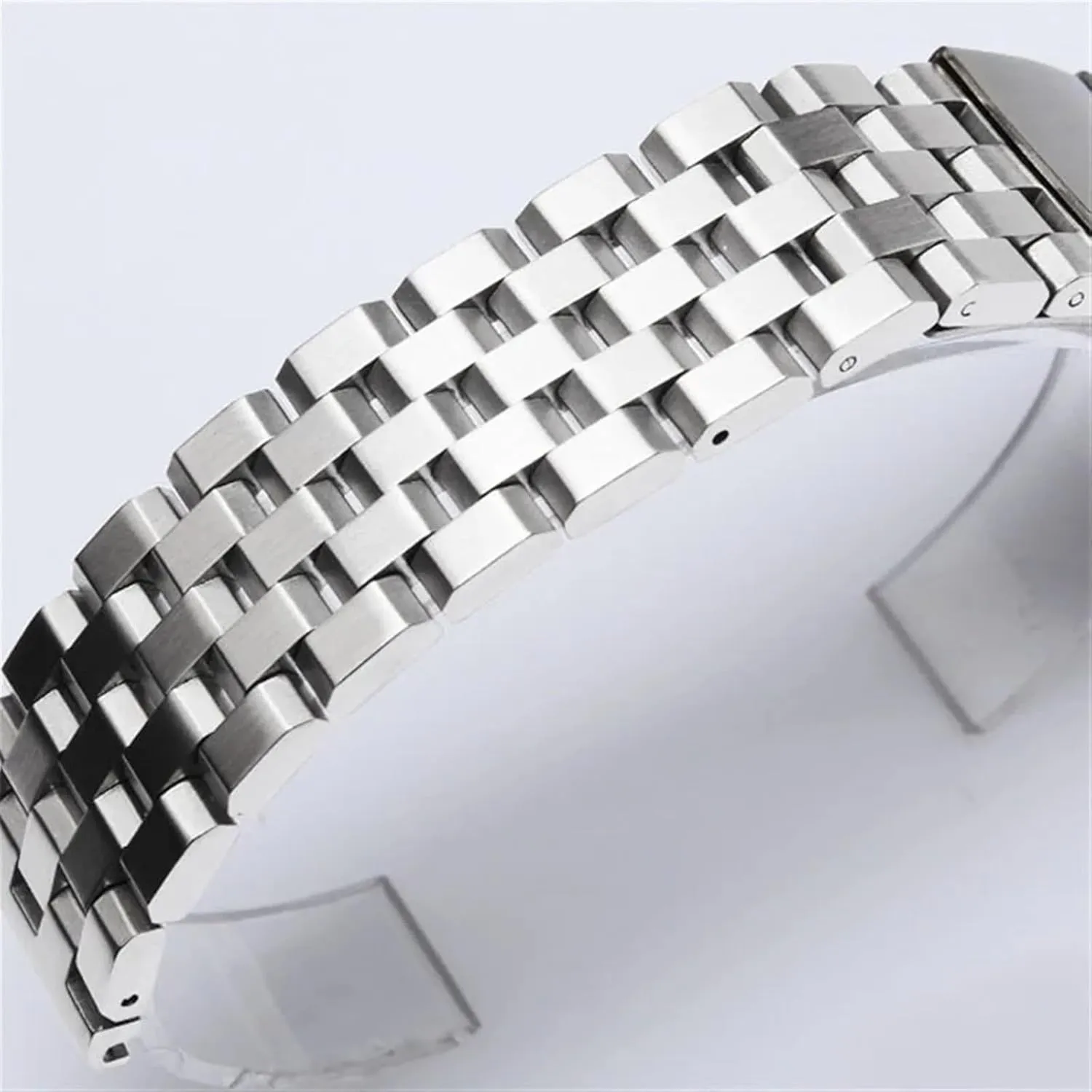 Watch Band Silver Black Metal Watch Strap instrument perfect Women Men Wrist Bracelet Stainless Steel Watch Band 18mm 20mm 22mm 24mm 26mm Stainless Steel 