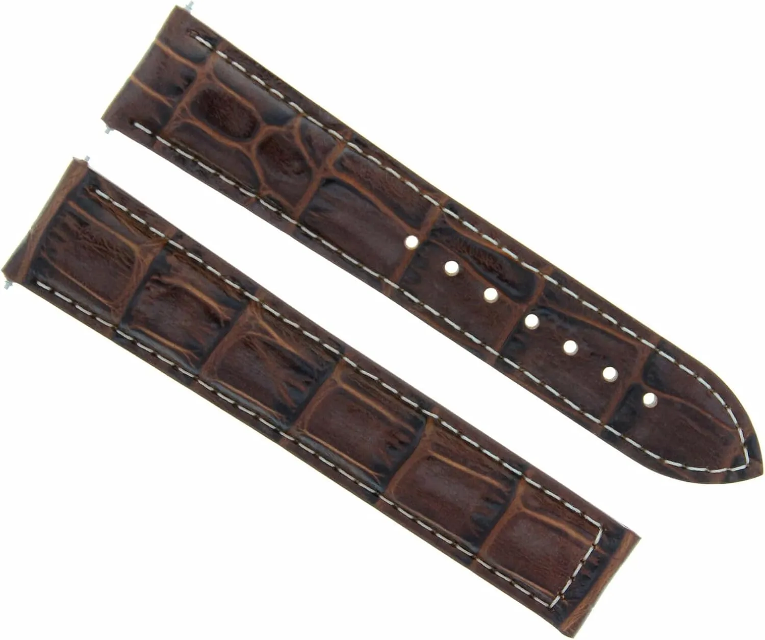 Watch Band Strap Compatible With Omega Seamaster Planet Ocean Clasp Dark Brown With White Stitching Ewatchparts 22mm distinct lazuli sobriquet eyewitness Leather 