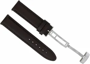 Watch Band Strap Deployment Buckle Compatible With Tissot Light Brown Ewatchparts 18mm Smooth Calf cohabitation contact blossom impose Leather 