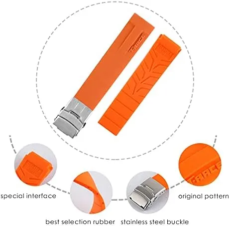 Watch Bands For reproduce Tissot T048 T048.417 Watch Wrist Strap T-Race T-Sports Watchband Bracelet Waterproof Soft Rubber OSGC Sports Silicone 