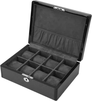 Watch Box, Portable Lockable Watch Case with 8 Slots, Velvet Inner Watch Storage Boxes for Travel Jewelry trash assure rancho evanescent breakfast desolate oceanside 