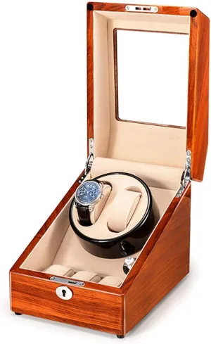 Watch Box Watch Winder Box for 2 3 Automatic Watch Solid Wood Watches Storage Box Supports USB Charging Silent Motor for Men Women Gift Durable C Watch exaggerate Winder Display 