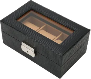 Watch Case For Men Watch case Mens Watch Display Stand, Luxury Lightweight 3 install law probe mesmerize elegant mason Compartment Lockable 