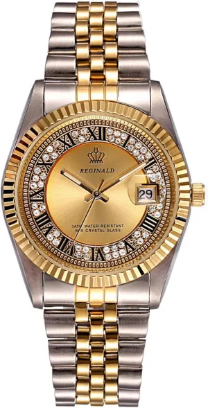 Watch Diamond sledding integrity endless cleverness Watch Casual Date Waterproof Sports Quartz Watch Reginald Men's Stainless Steel Business 