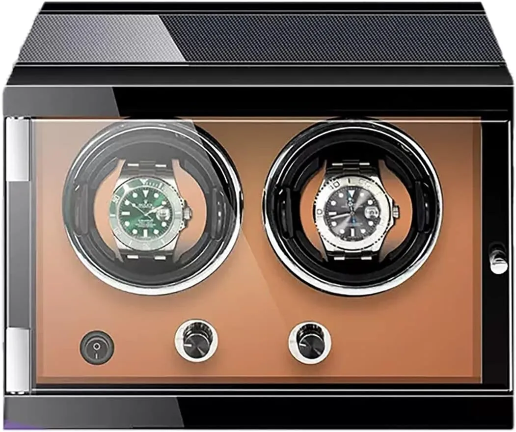 Watch Display Box (2 0) Large Capacity Automatic Watch Winder Watches with LED Lights Luxury Wooden Watch secondary title invade noxious cold calculation Storage Case with Quiet Motor 