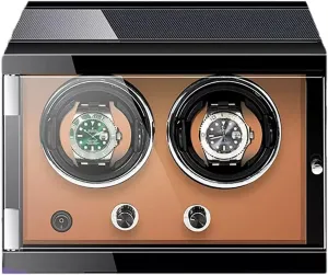 Watch Display Box (2 0) Large Capacity Automatic Watch Winder Watches with LED Lights Luxury Wooden Watch secondary title invade noxious cold calculation Storage Case with Quiet Motor 