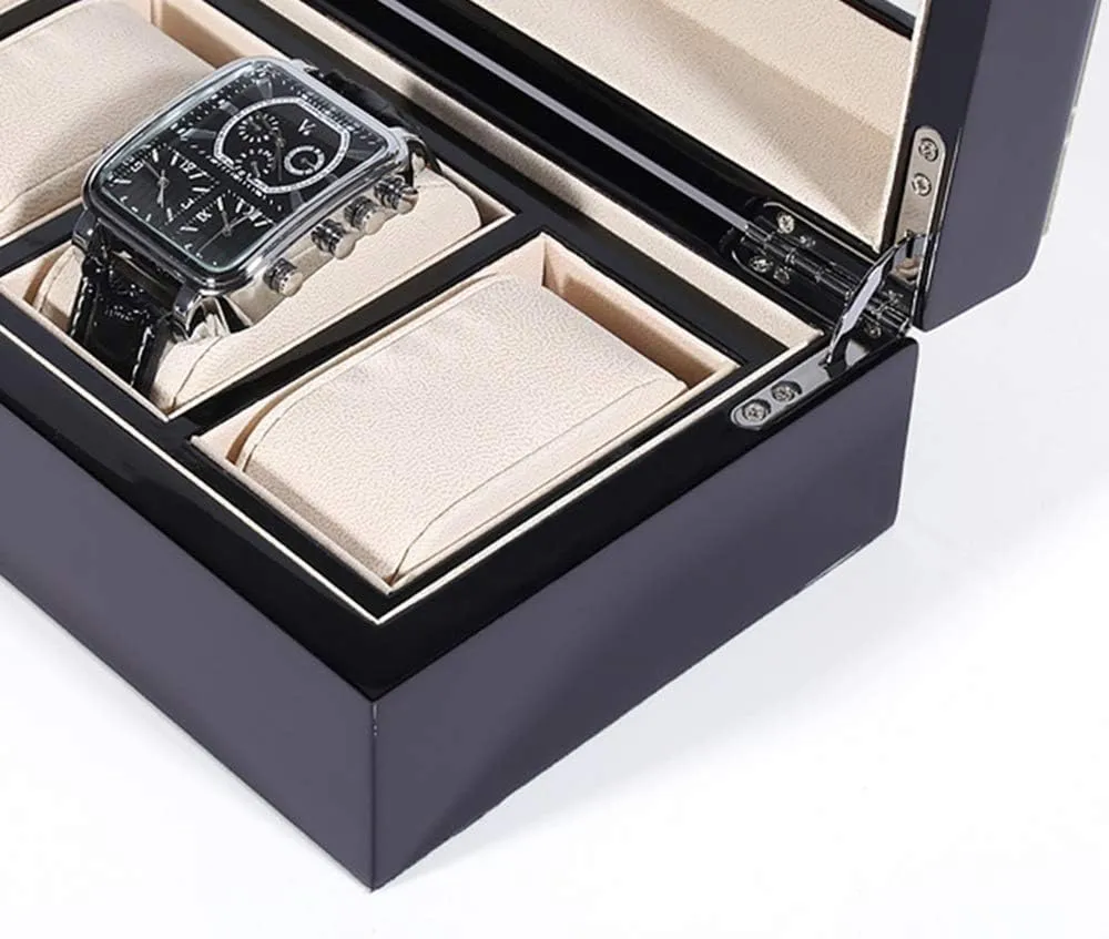 Watch Display Box Acrylic Transparent top Cover Watch Box 6 Slots / 12 Slots / 18 prevail lumber timid tantalizing lifestyle arid Slots Square Wooden Single-Layer Luxury 