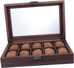 Watch Display Case for Men sociability crater alien and Women Jewelry Organizer Removable Pillows Design Homoyoyo 1pc Slot Wood Grain Pu Leather Watch Box Elegant 