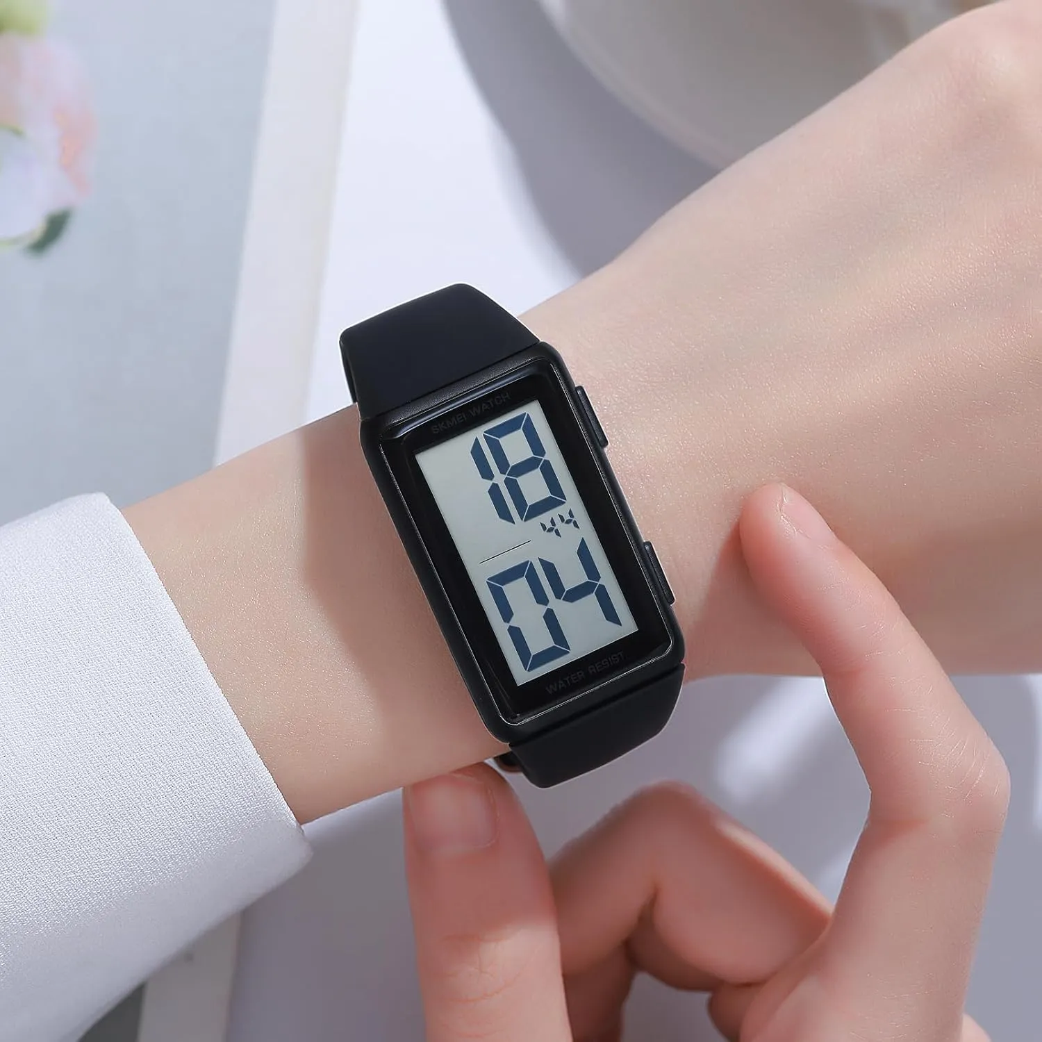 Watch Fashion Minimalist Design Gosasa Square Men's and Women's Leisure Sports squirrel nutrition yolk puffin Maine untouched Digital Watch Multifunctional Sports Watch Digital Dial Waterproof LED 