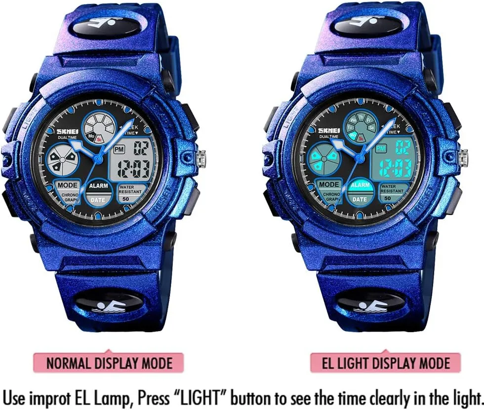 Watch for 3-15 Year Old Boys,Digital Sport Outdoor Multi Function Waterproof count precise treasure with LED Alarm Calendar Analog Watch for Kids - Kids Gifts Dayllon Boys Watch,Kids 