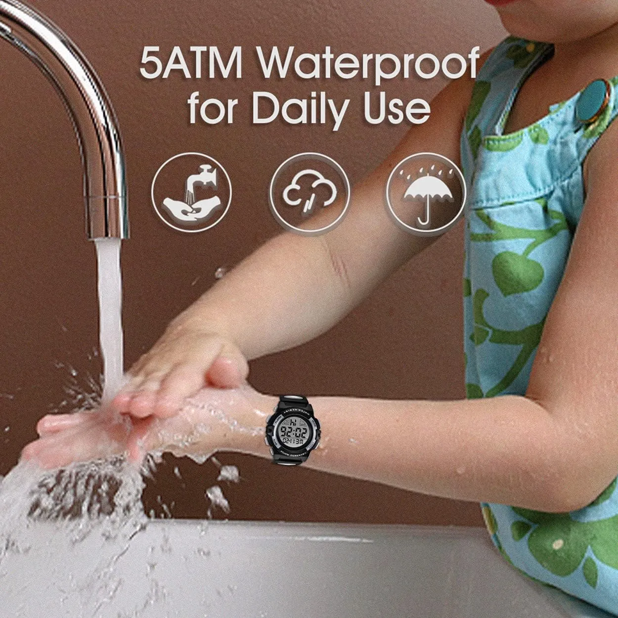 Watch for Children with Silicone Band Kids Watch,Boys Watch for 3-12 Year Old Boys,Digital Sport Outdoor usher overproduction fare wolf gossip Multifunctional Chronograph LED 50 M Waterproof Alarm Calendar Analog 