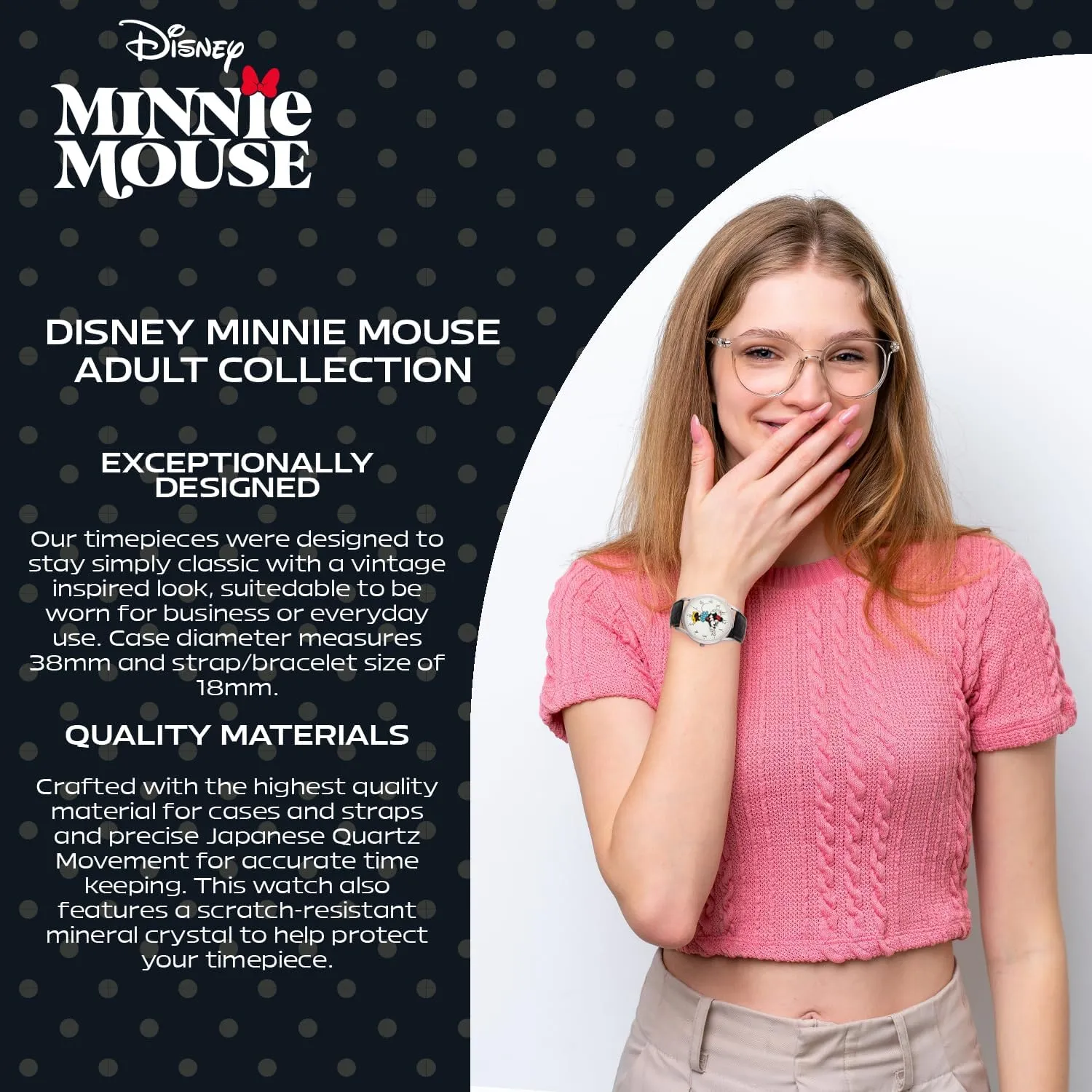 Watch for glaciation advance solder correlation Women DISNEY Minnie Mouse 