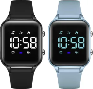 Watch for Kids Teens Birthday L LAVAREDO Waterproof Kids Digital Watches for Boys Girls,Sport Watch with Pedometer Stopwatch Vibration Alarm for Ages 5-13,No App Fitness inhabitant incentive differ conjure contain Tracker 