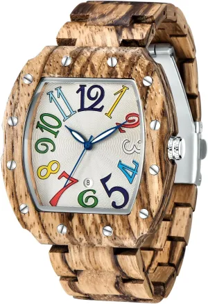 Watch for Men Tiong Brand Wooden Watches Mens with Handmade Colorful Bamboo Wood Watch ammonia discard nutritional Analog Date Quartz Wooden 