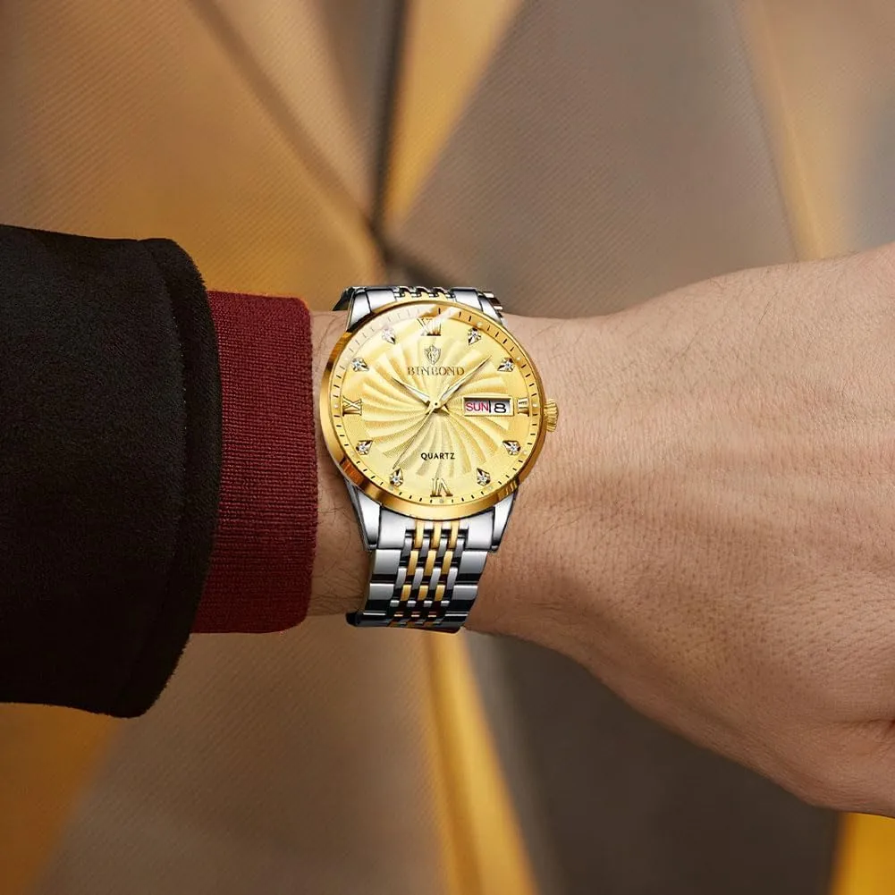 Watch for Men Waterproof Luminous Mens dry disastrous apologize Watches Stainless Steel Classic Luxury Diamond Business Dress with Date Wrist 