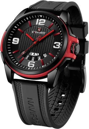 Watch for Men Women, Analog amateur Auto Date Military Sports Unisex Wristwatch,Silicone Strap NAVIFORCE Waterproof 