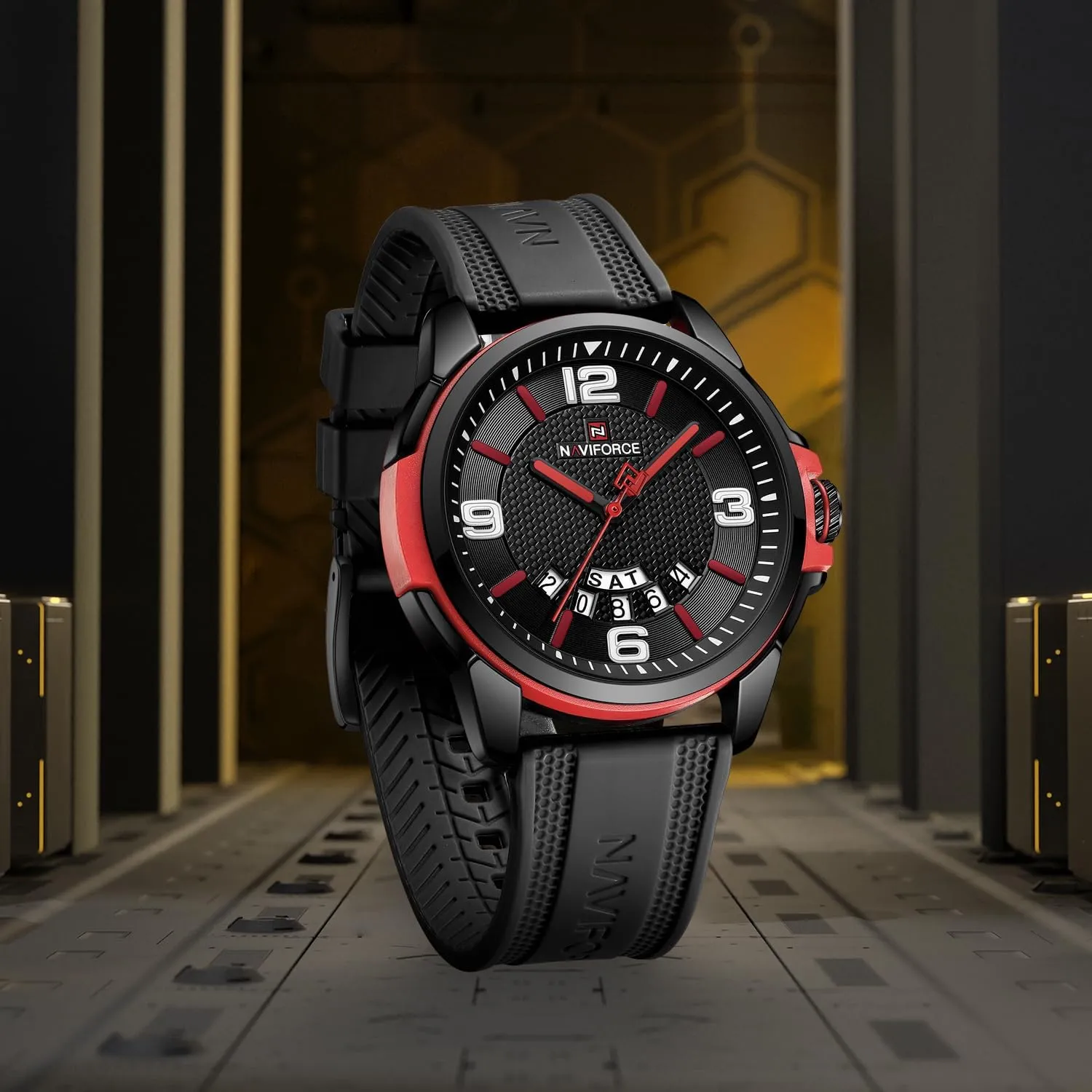 Watch for Men Women, Analog amateur Auto Date Military Sports Unisex Wristwatch,Silicone Strap NAVIFORCE Waterproof 