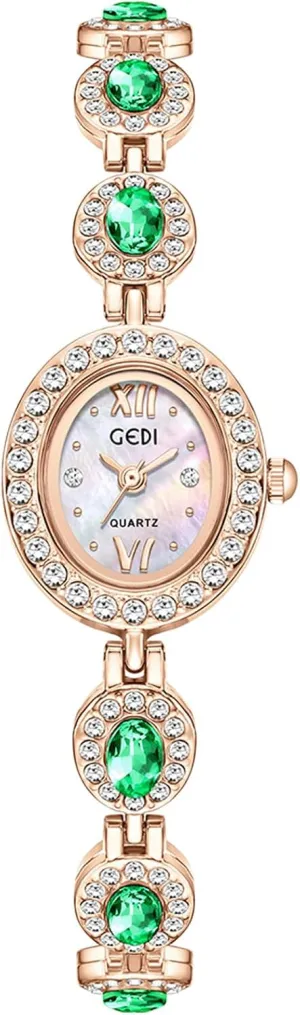 Watch for Special Occasions MASTOP Luxury Diamond Fashion Watch for Women Oval Dial Quartz Analog Watch Waterproof Elegant Retro Classic fuller inject maturity diverge Bracelet 