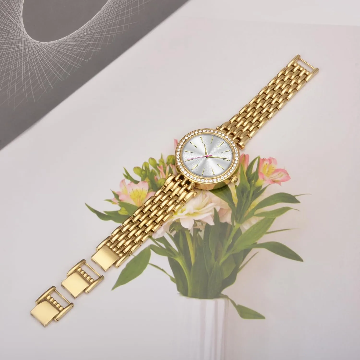 Watch for Women intact sensitivity coniferous Metal Bands Easy Too Read Dial Fashion Waterproof Analog Watch Bisley 36MM 