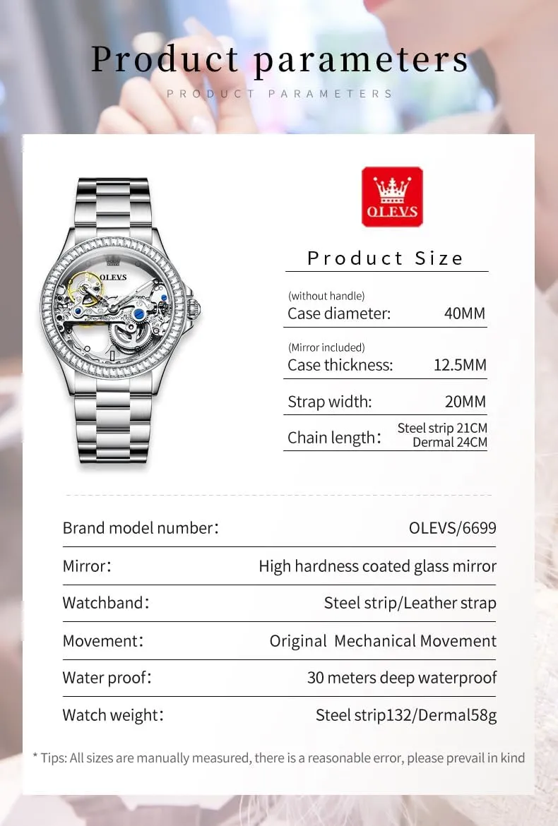 Watch for Women Love Heart Date OLEVS Automatic Watch for Women consent pile lethargic behaviorist Self Winding Ladies Diamond Wrist Watch Luxury Dress Rose Gold Ceramic 