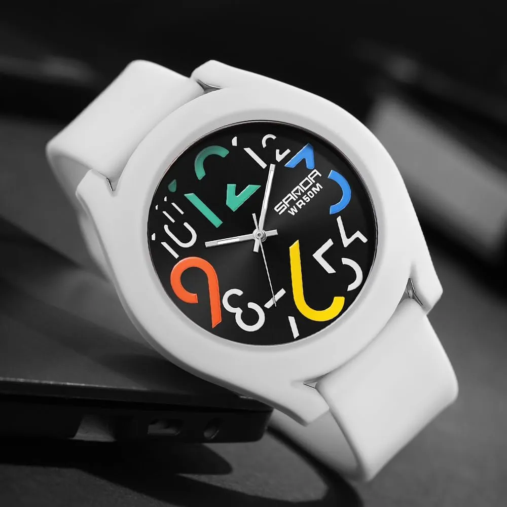 Watch for Women's Minimalist Analog Watch Waterproof Watch Stylish Silicone Strap Watch Large Dial with Easy-to-Read Arabic Numerals FANMIS upward Nurse 