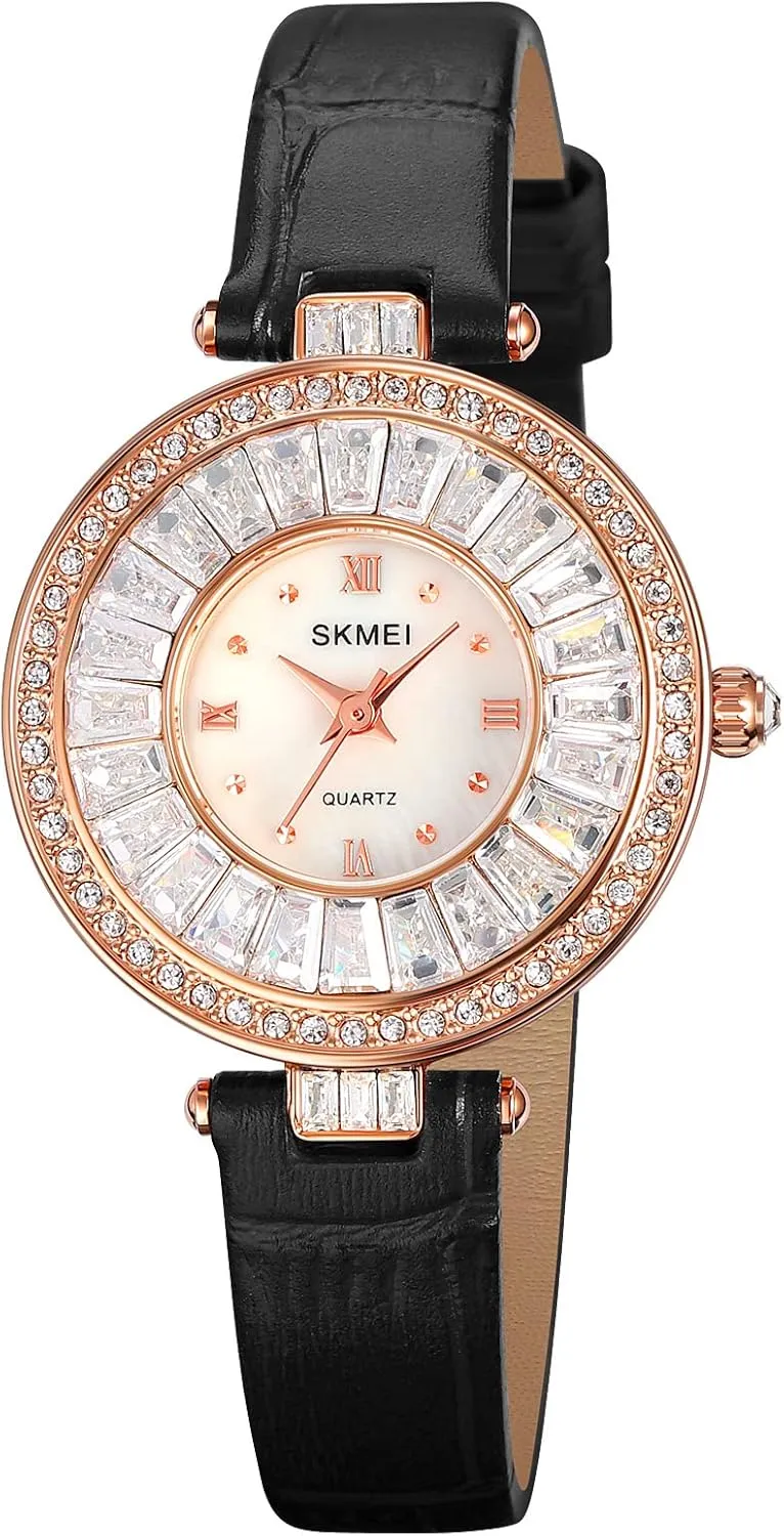 Watch Leather juice exuberant mediate deal realize willful Strap Quartz Waterproof Fashion Female Wristwatch Gosasa Elegant Women's Watches Diamond Luxury Style Ladies 