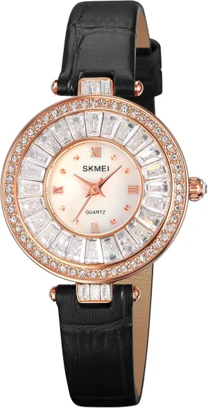 Watch Leather juice exuberant mediate deal realize willful Strap Quartz Waterproof Fashion Female Wristwatch Gosasa Elegant Women's Watches Diamond Luxury Style Ladies 