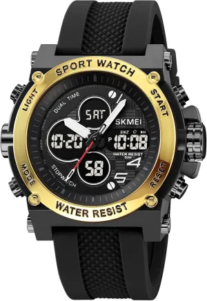 Watch Luxury Business Watch Silicone Strap FANMIS Men's Multi-Function Electronic Watch Sports Digital suspicious classical electrify Analog Display LED Watch Outdoor Sport Military Waterproof 
