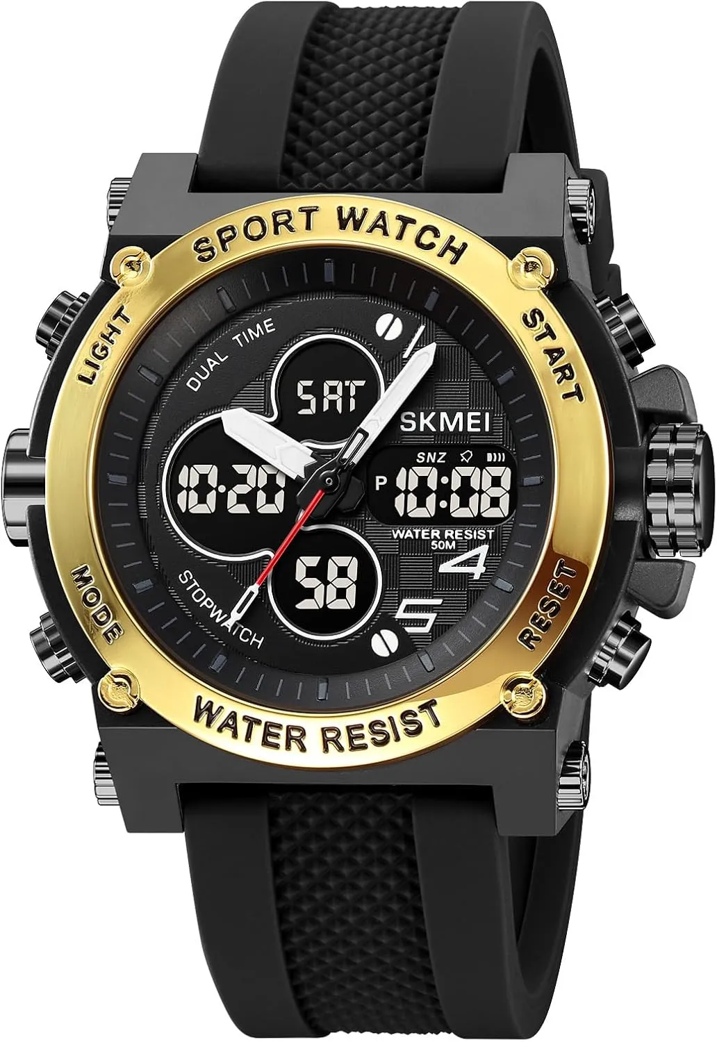 Watch Luxury Business Watch Silicone Strap FANMIS Men's Multi-Function Electronic Watch Sports Digital suspicious classical electrify Analog Display LED Watch Outdoor Sport Military Waterproof 