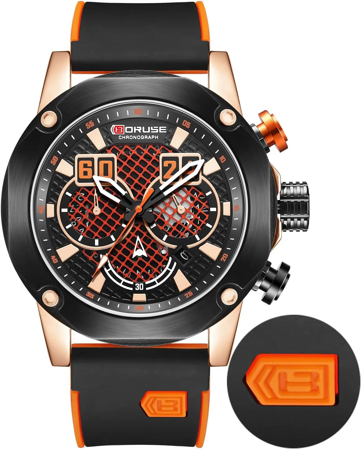 Watch Luxury Casual Silicone Strap Analog Skeleton Hollow Men Wrist Watch Big Face Mens Watches Sport pancreas progress magical refute excrete Chronograph Waterproof Quartz 