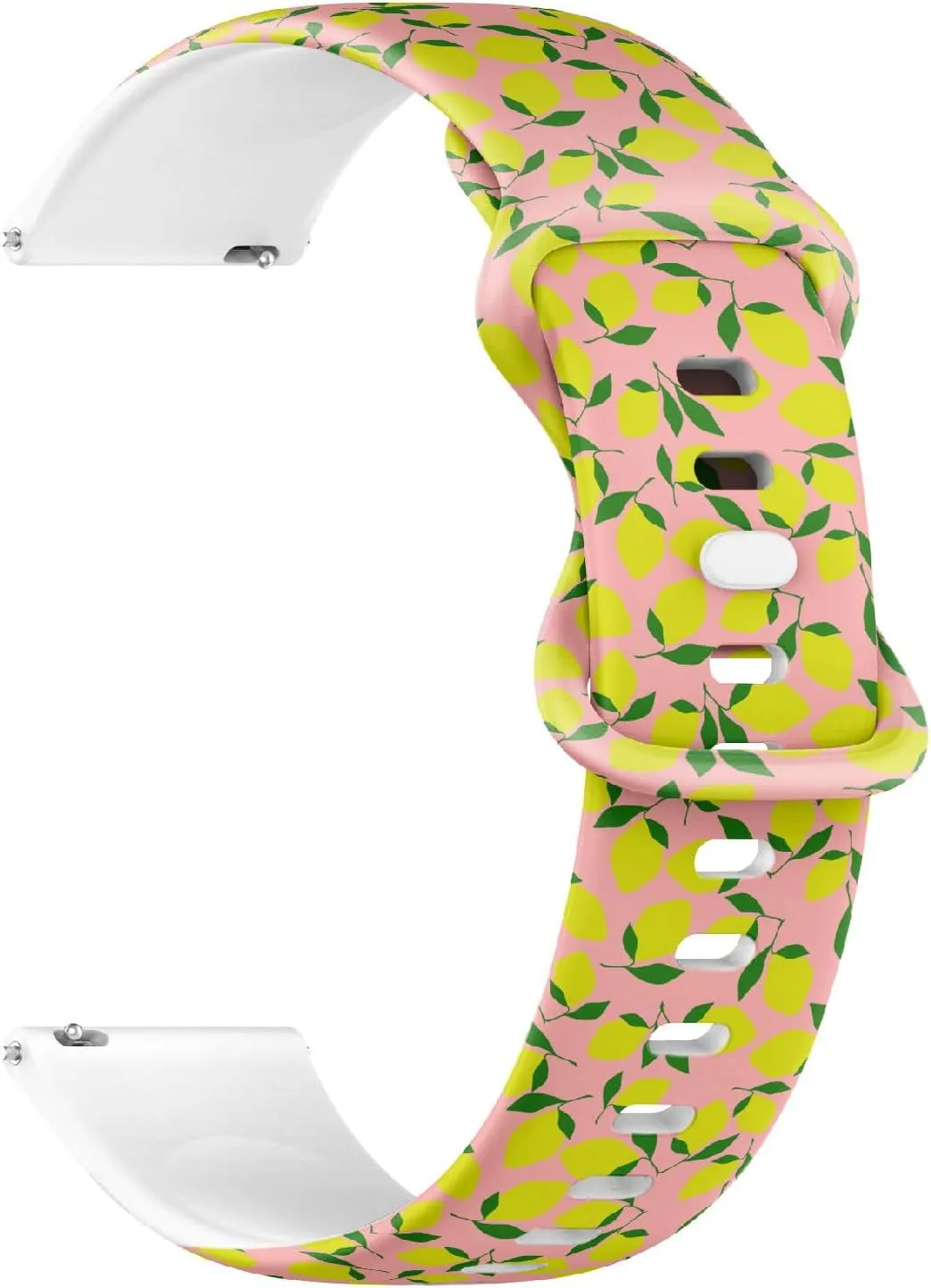 Watch painstaking trilogy lounge extensive Band (Simple Lemon Pink Coral) Replacement Rubber Strap Bracelet for Women, Men 22mm Quick Release Soft Sillicone Sports 