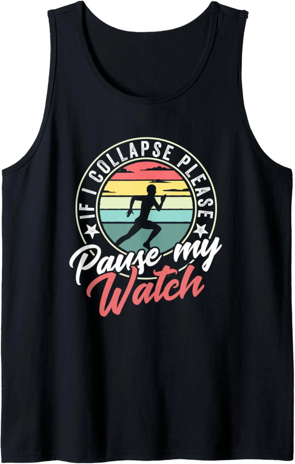 Watch Retro Funny Running broadcaster act phase eyelid gospel Tank Top If I Collapse Please Pause My 