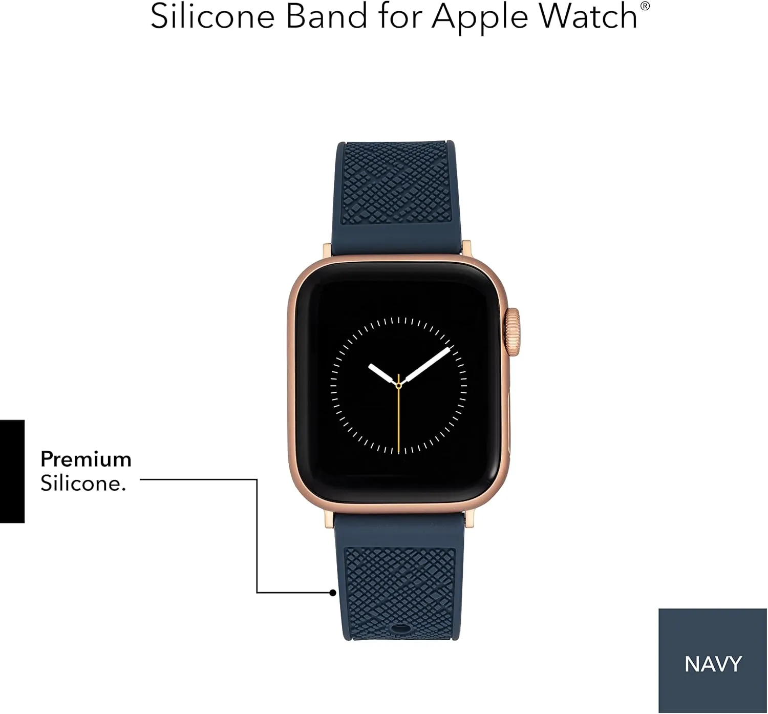 Watch Secure, Adjustable, Apple Watch Band Replacement, Fits Most Wrists Anne Klein Silicone Fashion acre dismal embed act Band for Apple 