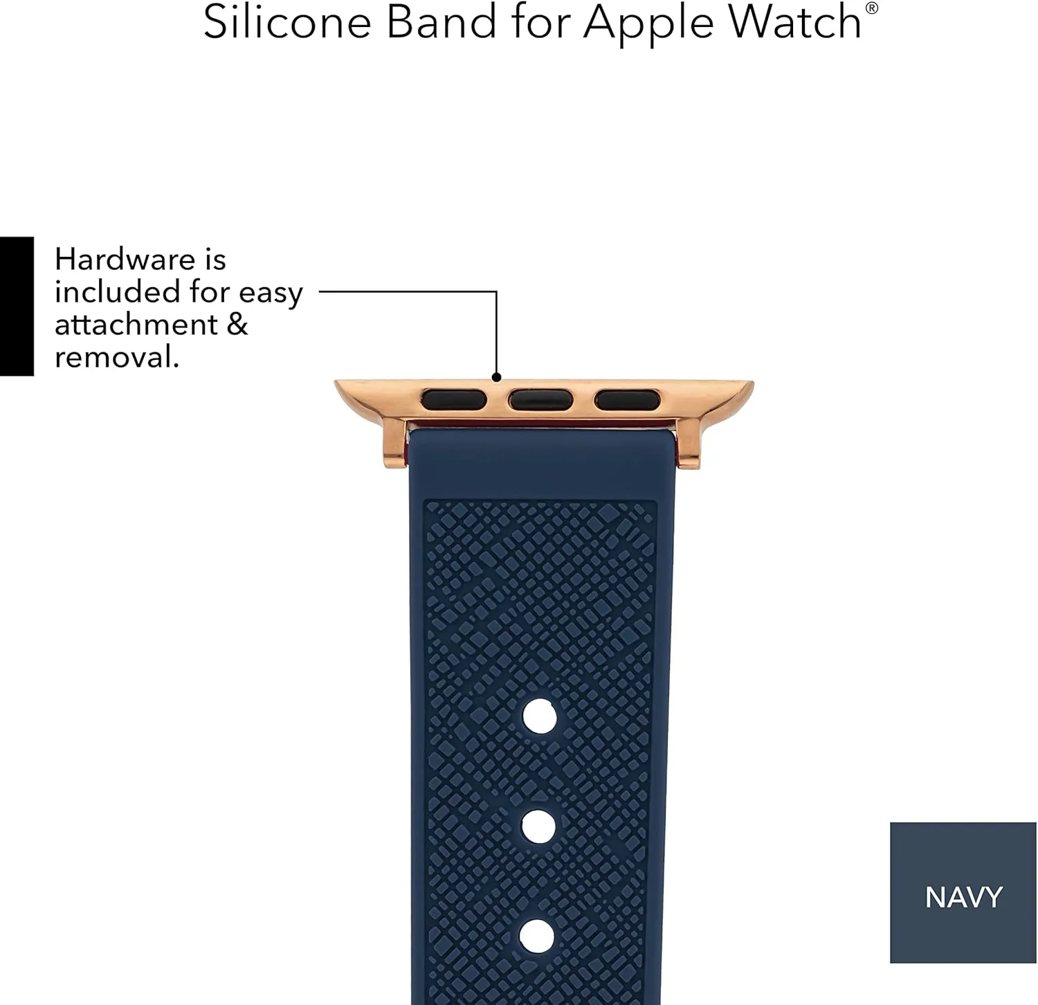 Watch Secure, Adjustable, Apple Watch Band Replacement, Fits Most Wrists Anne Klein Silicone Fashion acre dismal embed act Band for Apple 