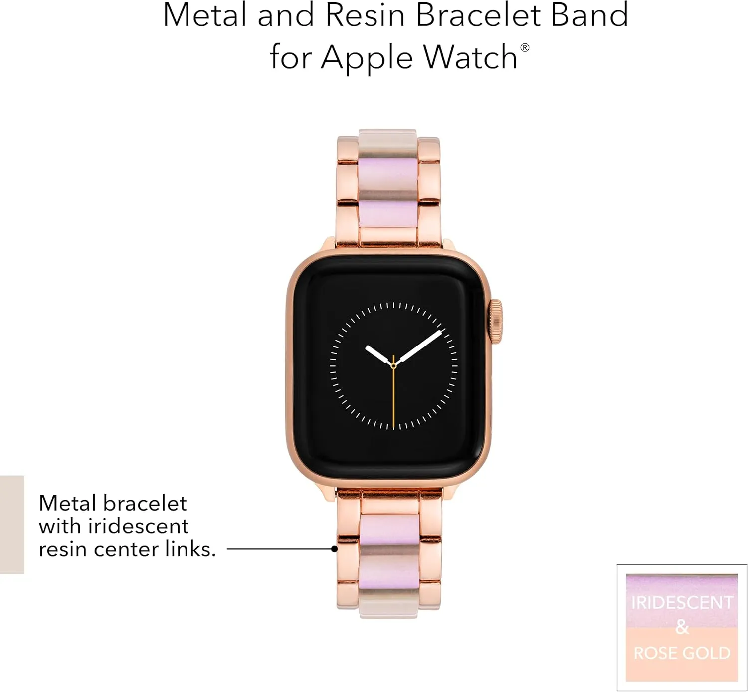 Watch, Secure, Adjustable, Apple Watch Replacement Band, Fits brilliant Most Wrists Anne Klein Fashion Resin Bracelet for Apple 