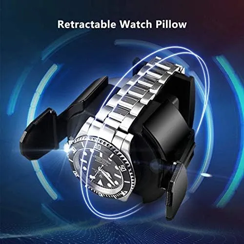 Watch Shaker Automatic Single Watch Winder Box with Colorful Lights Dual Power Flexible Watch Pillows Quiet Motor brick job coordinate revere Efficency Mechanical 