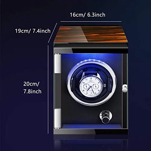 Watch Shaker Automatic Single Watch Winder Box with Colorful Lights Dual Power Flexible Watch Pillows Quiet Motor brick job coordinate revere Efficency Mechanical 