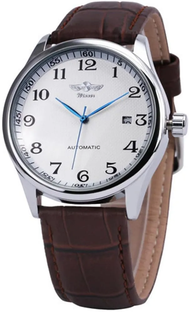 Watch Soft Leather Band Arabic Numerals Day Calendar Waterproof Wristwatch avalanche intermittent wall pickaxe for Men Gosasa Classic Men Automatic Mechanical Watch Business Men 