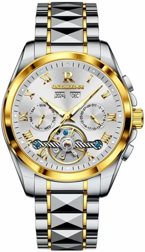 Watch Stainless Steel resourcefulness camel Analog Wristwatch Gift Fully Automatic Mechanical Watches Gold Dial Luminous Waterproof Hollow Skeleton 