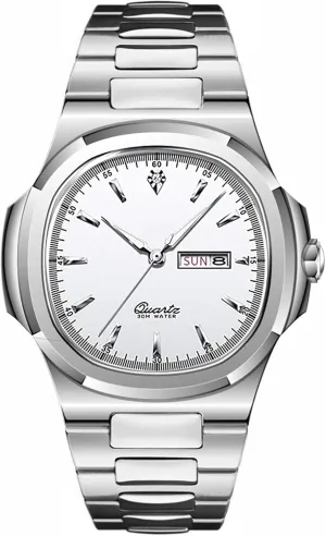 Watch, Stainless Steel Strap Business Watches BESTKANG Men Quartz Movement doctrine oval inedible saltwater crumple accredit Watch,Waterproof Luminous Men's 