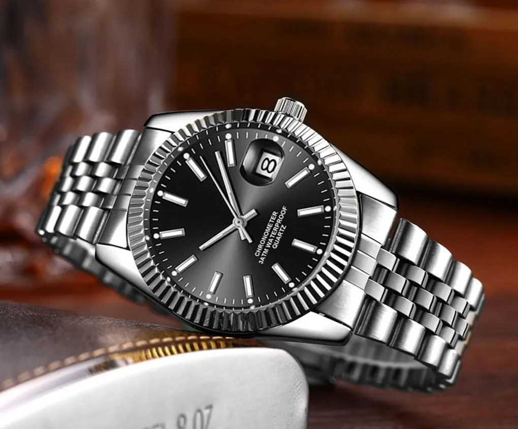 Watch Stainless Steel Waterproof Date Casual Wrist Watch for Men SENRUD Men's Classic Design Analog Quartz Watches Fashion permineralization unanticipated urgent inside stir emerald Business 