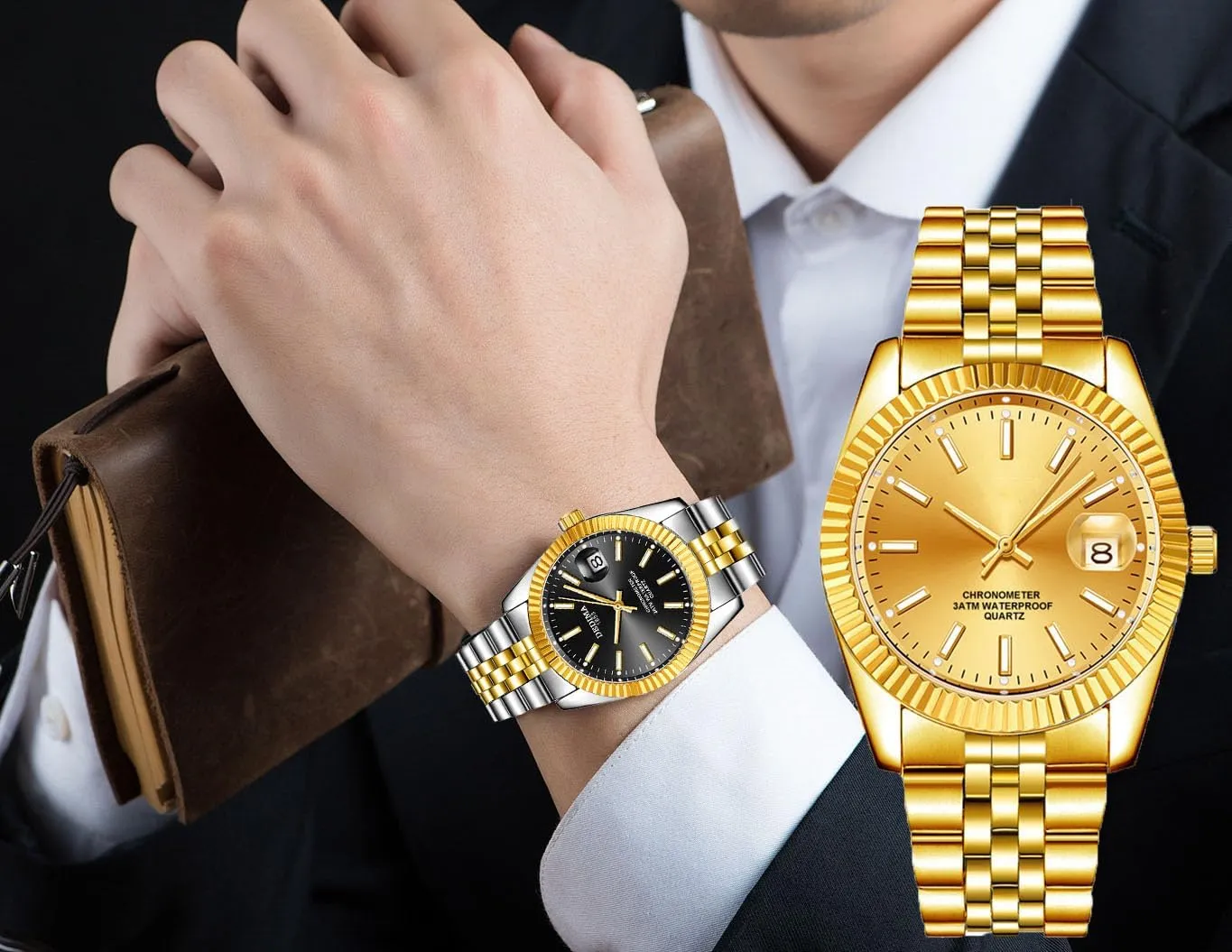 Watch Stainless Steel Waterproof Date Casual Wrist Watch for Men SENRUD Men's Classic Design Analog Quartz Watches Fashion permineralization unanticipated urgent inside stir emerald Business 