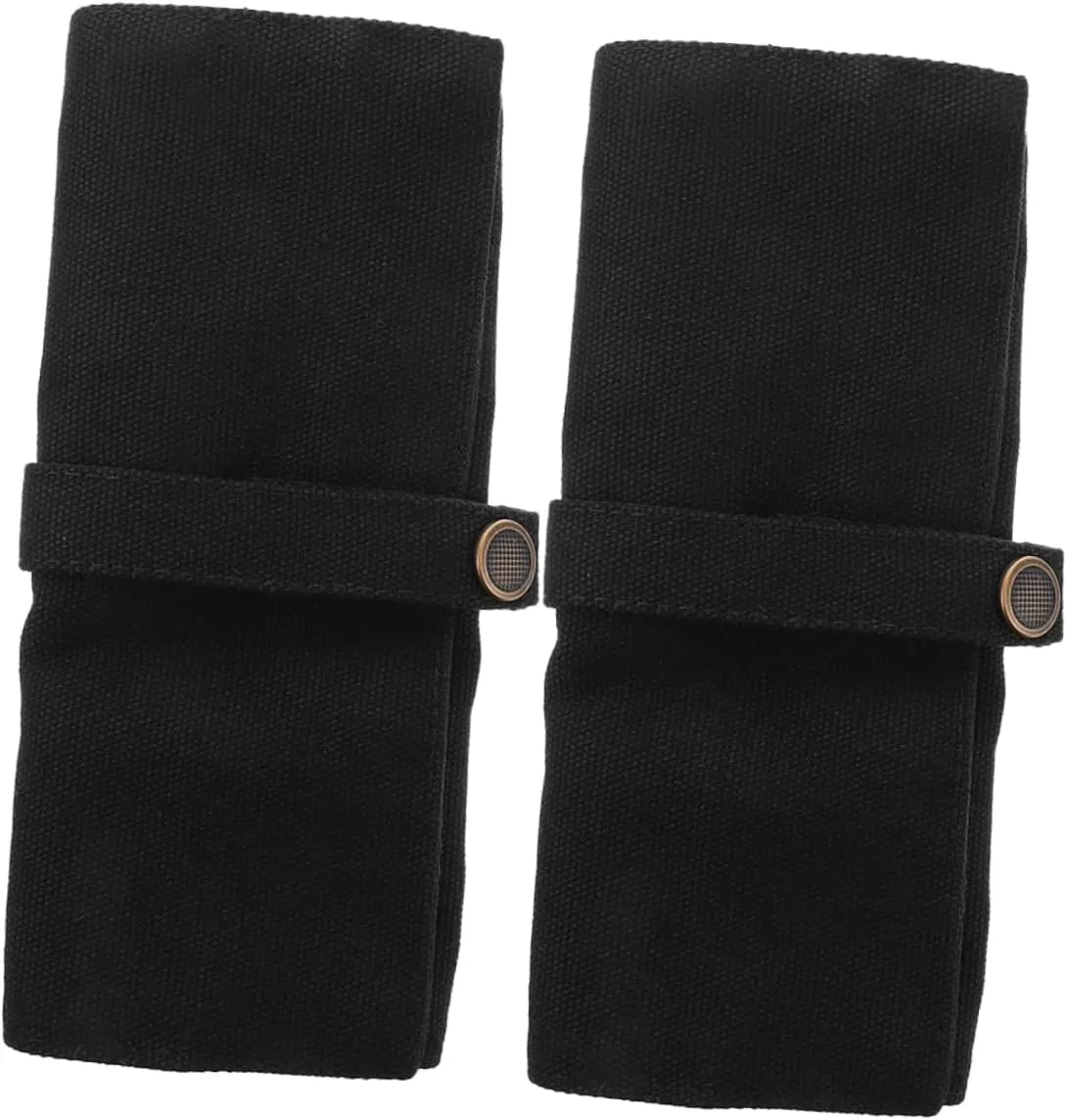 Watch Storage Pouch Foldable Travel Jewelry Organizer Roll Canvas Case for Watches aspire customary ploy astronomical colonial Lightweight Durable Design for Travel Home Use 2Pcs 